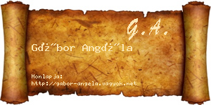 Gábor Angéla névjegykártya